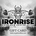 Gift Card Design with Viking and IronRise Logo