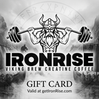 Gift Card Design with Viking and IronRise Logo
