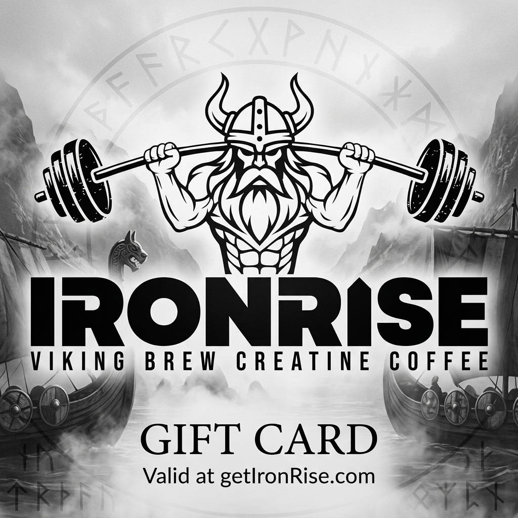 Gift Card Design with Viking and IronRise Logo