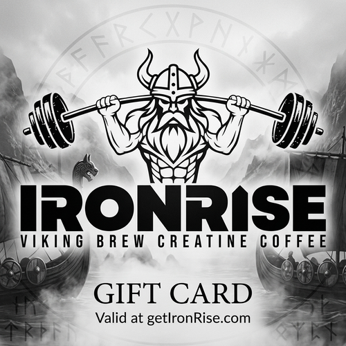 Gift Card Design with Viking and IronRise Logo