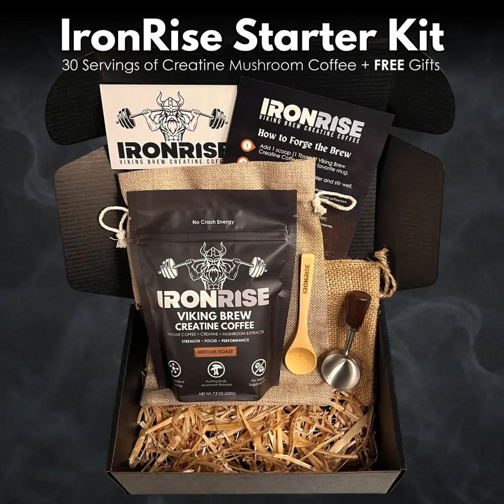 Bag of IronRise Viking Brew Creatine Coffee with 30 servings